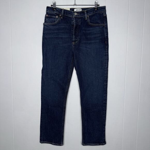 Agolde Denim - AGOLDE Women’s Riley Jeans High Rise Straight Crop Divided Wash Size 29 NWT